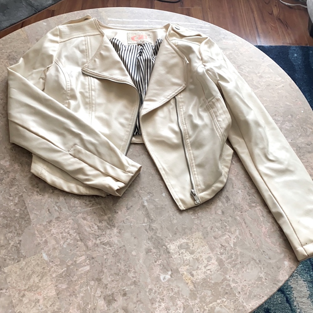 White leather jacket